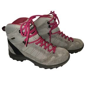 Lytos Cosmic High Gray Pink Italian Waterproof Hiking Boots Women’s Size 8.5